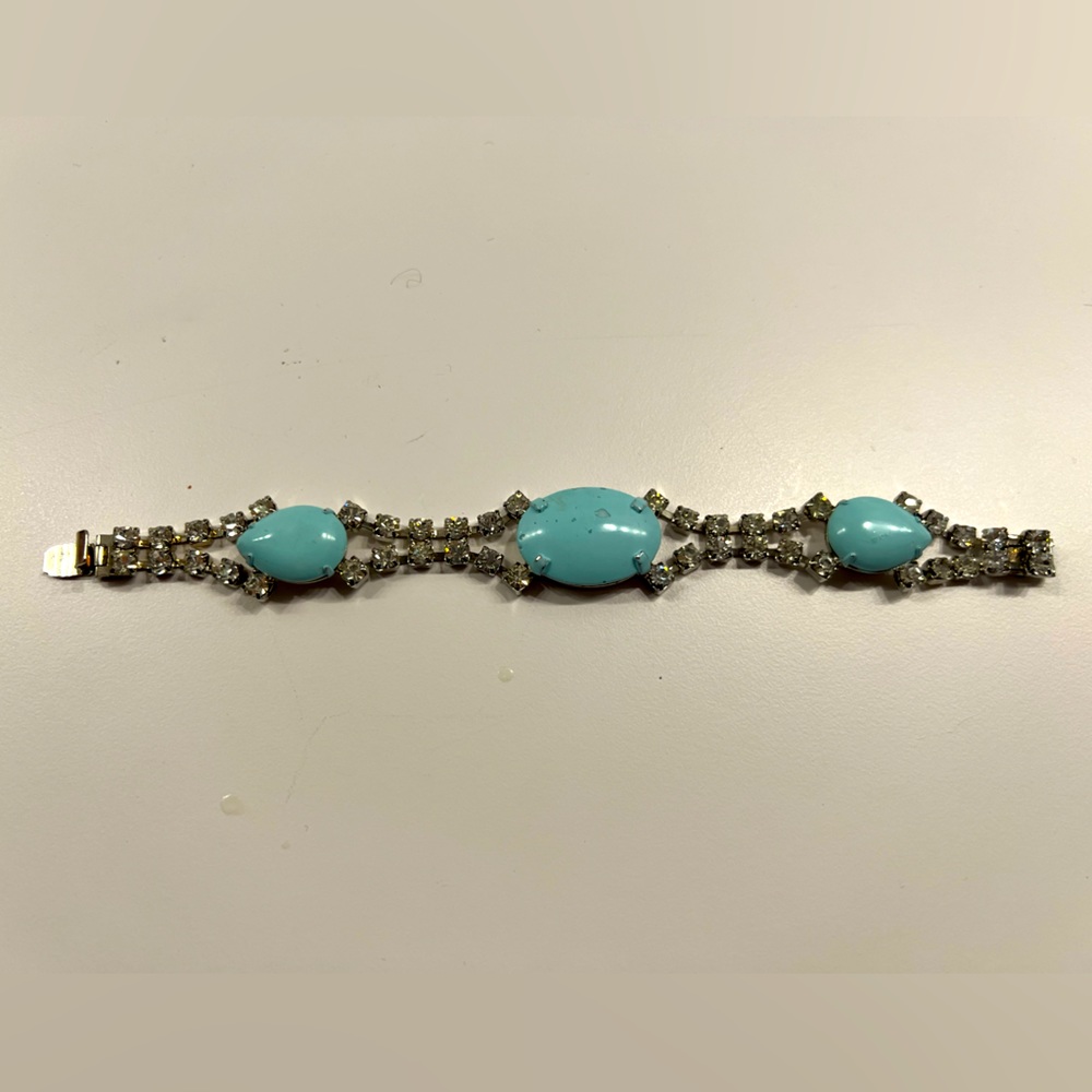 Tom Binns Pale Blue Rhinestone bracelet